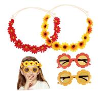 Homoyoyo 1 Set copricapo fatato Nozze gruppo musicale per donne futura sposa del fiore del matrimonio ghirlanda di di fiori di girasole fascia di girasole plastica