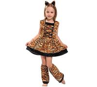 Homoyoyo 1 Set costume da gioco di ruolo costume da bambina da spettacolo costume cosplay tigre costume per accessori cosplay Brown