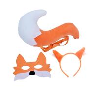 Homoyoyo 1 Set Set Da Vestire Per La Volpe Peluche Costume Cosplay Di Volpe Halloween Coda Maschera Code Orecchie Maschere Corredo Cosplay Orange Di Cristallo