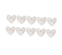 Homoyoyo 10 Ciondoli a Forma di Cuore in Rattan Intrecciato 16Cm Palline Decorative da Appendere per Matrimoni Feste e Decorazioni Natalizie Artigianato Manuale per Decorazioni da