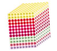 Homoyoyo 10 Fogli Etichette Rotonde Colorate Adesive per Negozi e Supermercati Facili Usare per Piccole Imprese e Vendite Al Dettaglio