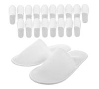 Homoyoyo 10 Paia Ciabatte Usa e Getta Bianche Antiscivolo con Punta Chiusa Morbide e Imbottite per Hotel Spa Matrimoni Viaggi e Uso Domestico