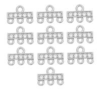 Homoyoyo 10 Pezzi Chiusure Multiple per Collane e Bracciali Strati Connettori Zirconi Eleganti in Fermagli Sicuri per Creazioni Gioielli Fai da Te