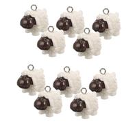 Homoyoyo 10 Pezzi ciondolo pecorella pendente accessori pendenti fai da te collane agnello accessori per gioielli fai da te ciondoli sfusi per la creazione di gioielli resina bianca