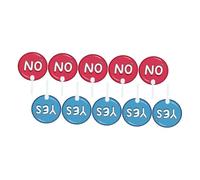 Homoyoyo 10 Pezzi Con Il Dell'Avversario Palette Per Il Sì O Il No Strumenti Per Il Feedback Degli Studenti Palette Per La Discussione In Classe Palette Per Il Sondaggio In