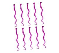 Homoyoyo 10 Pezzi Extension Lunghi Ondulati Colorati Parrucche Clip One Piece in Temperatura Facili Applicare e Comode Indossare per Look Glamour Naturali