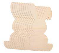 Homoyoyo 10 pezzi Ritagli Legno Coniglio Pasquale Decorativi Legno Massello per Pittura e Fai da Te Forme Semplici e Portatili per Adulti e Decorazioni Casa