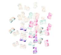 Homoyoyo 100 pezzi Ciondoli Orsacchiotto Creativi Vetro per Creazione Bracciali Collane e Fai Da Te Accessori Multifunzionali per Gioielli Colore Casuale Colore Casuale