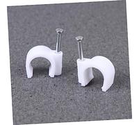 Homoyoyo 100 pezzi Clip PVC Fissaggio Tubo Elettrico Supporto Fermacavo da Parete per Fili e Materiale Pe Ecologico e Chiodo Acciaio Installazione Rapida e