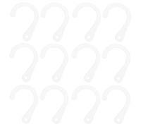 Homoyoyo 100 Pezzi Gancio in Plastica Bianco e Riuso Quotidiano | Stile Minimalista, Resistente alla Deformazione, Uso Domestico e Negozio, Accessorio Leggero Bianco
