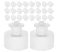 Homoyoyo 100 Pezzi Tappi per Bottiglie Cosmetiche a Pressione Coperchi Anti-Perdita in Plastica Bianca da 28 MM Tappo Push-Pull per Flaconi di Stoccaggio Liquidi Compatibili per Uso