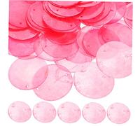 Homoyoyo 100pezzi Conchiglie Rotonde Lucidate Accessori Fai Da Te Per Realizzare Ciondoli Campanelli Eolici e Acchiappasogni Bordi Arrotondati e Superficie Liscia