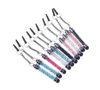 Homoyoyo 10pezzi Penne Capacitive di Cristallo Strass Acrilico Mini Penna Stilo Touchscreen per Tablet e Telefono Punta in Gomma Morbida