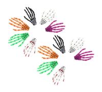 Homoyoyo 12 Pezzi Mollette per Fluorescente con Mano Scheletro Accessori Punk per Halloween e Ragazza Fermagli Decorativi Tema Skull per Feste e Costumi