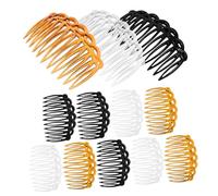Homoyoyo 12 pezzi Pettini Laterali Retrò per Donna Denti in Plastica Accessori Eleganti e per Acconciature Portatile