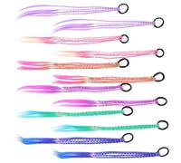 Homoyoyo 12pezzi Extension Colorate Per Coda Di Cavallo Per Bambine Leggeri Con Elastici Per Feste Spettacoli Teatrali e Giochi Di Tutti i Giorni