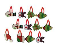 Homoyoyo 12pezzi Puntale per Capelli di Natale Decorazione per Feste Fermaglio per Capelli di Natale Copricapo da Pupazzo per Feste Stile Casuale