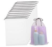 Homoyoyo 12pezzi Sacchetti Da Viaggio Coulisse Semi-trasparenti Per Scarpe Asciugamani e Oggetti Essenziali Soluzioni Salvaspazio Riutilizzabili Per Imballaggio e Organizzazione