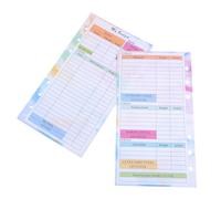 Homoyoyo 14 fogli Budget per Ricarica Agenda per Organizer Spese Tracciatore Denaro Carta Spessa Anti-trasferimento per Planner Buste Contanti