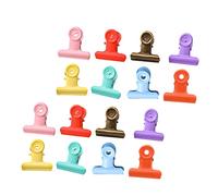 Homoyoyo 16 pezzi Clip Fermacarte in Metallo Colorate per Documenti e Scontrini Pinze per Carta Ufficio e Scuola Fermalibri per Organizzazione Cartacea