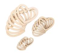 Homoyoyo 18 Pollici Forma Cuore Legno Naturale per Decorazioni Boho Telaio per Diy Base per Ghirlande Floreali e Progetti Macramé Kit Artigianale Resistente e Creativo