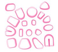 Homoyoyo 18 Pollici Stampo in Argilla Polimerica Orecchini in Argilla Polimerica Cerchio Taglierine Clay Cutters Utensili per in Argilla Fabbricazione EHI Mestiere Rosa Plastica