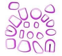 Homoyoyo 18 Pollici Stampo in Argilla Polimerica per Orecchini Polimero Orecchini in Argilla Polimerica Clay Cutters Tagliatori di Ceramica Plastilina Cerchio Mini Plastica Viola,Porpora