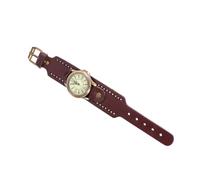 Homoyoyo 1pezzi Orologio Da Polso Vera Di Mucca Stile Vintage Con Numeri Romani Elegante e Casual Orologio Da Donna Per Occasioni Speciali Come Compleanni Natale e Caffè Scuro