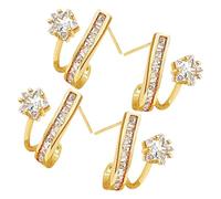 Homoyoyo 2 Paia Accessori per le orecchie titanio Orecchini d'oro orecchino acciaio borchie Piercing orecchini a stella per le donne Orecchini in metallo rame Golden