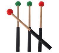 Homoyoyo 2 Paia Bacchette per Tamburo a Lingua in Gomma e Legno, Mazzette per Marimba e Xilofono, Accessori Percussioni Musicali Manico Ergonomico, Adatte a Principianti e Stile Casuale
