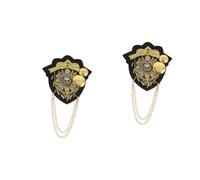 Homoyoyo 2 Paia gioielli sulle spalline delle spalle spalline vintage sulle spalle spalline sulle spalle Uomini Epaulette di spalla spalline retrò sulle spalle Lega di zinco