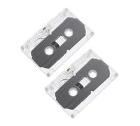 Homoyoyo 2 Pezzi 30 Musicassetta Etichettatrice Stampante Di Etichette Sostituzione Della Cassetta Strumento Lettore Di Cassette Cassetta Audio Cassette Vergini Chiaro Plastica Transparent