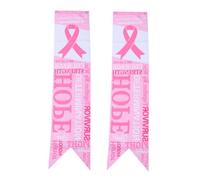 Homoyoyo 2 Pezzi Bandierine Decorazione da Parete Nastro Rosa Consapevolezza Tumore al Seno Bandiere Sospese per Eventi di Prevenzione e Campagne di Sensibilizzazione