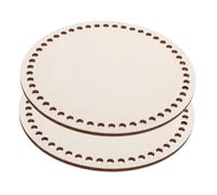 Homoyoyo 2 Pezzi Base per Cesto Rotonda in Legno per Uncinetto e Ricamo Supporto Leggero e Portatile per Fai da Te Accessorio Tessitura Borse e Kit Lavori Manuali