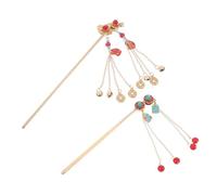 Homoyoyo 2 Pezzi Blossom Hairpin Chinese Style Vintage Metal Hair Sticks With Coin And Flower Design For Hanfu Lightweight Durable Accessories For Women And