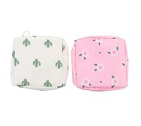 Homoyoyo 2 Pezzi Borsa Porta Assorbenti Igienici Oxford Bianca, Pratica e Comoda per Viaggi e Organizzazione Personale Femminile