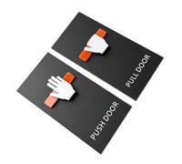 Homoyoyo 2 Pezzi Cartello Adesivo Acrilico Push Pull per Ufficio Ristorante Hotel Installazione Facile Design Elegante Adatto Porte