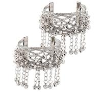 Homoyoyo 2 Pezzi Catena Del Braccio Della Campana Rosa Per Delirio Costume Catene Decorazione Del Braccialetto Del Braccio Prodotti Da Donna Gioielli Con Bracciale Silver Metallo