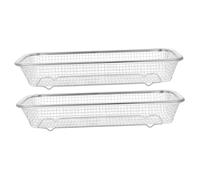 Homoyoyo 2 Pezzi Cesto Per Bacchette In Acciaio Inox Cesto Per Utensili Per Scolare Colino Per Bicchieri Organizer Cucchiaio Da Cucina Porta Tazze E Coperchi Acciaio