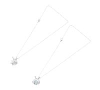 Homoyoyo 2 Pezzi Collana a pendente unicorno collana unicorno collana per anello di scoiattolo gioielli di scoiattolo ciondolo con giglio sirena portachiavi lega