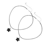 Homoyoyo 2 Pezzi collana pentagramma collana da donna collana pendente collana per ragazze Collana a ciondolo a stella gioielli per ragazze Collane ragazza cristallo artificiale Nero