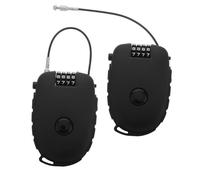Homoyoyo 2 Pezzi Combinazione Portatile con Cavo Estensibile per Bici Casco e Passeggini Sicurezza e Attività All Aperto Nero