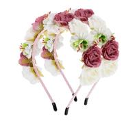 Homoyoyo 2 pezzi Coroncina per Donne Cerchietto Decorativo per Matrimonio Feste Fiori Artificiali Leggeri e Confortevoli Design Incantevole per Speciali e Maternità