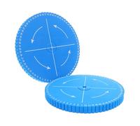 Homoyoyo 2 Pezzi Dischi Rotondi Kumihimo per Tessitura Braccialetti Strumento Portatile per Tessitura Corde e Filo Piastra Braiding Blu per Creazione Gioielli Te