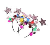 Homoyoyo 2 Pezzi Fasce Stelle Cinque Punte Colorate con Glitter per Feste Capodanno e Celebrazioni Festive Accessori Versatili per Eventi Tematici e Foto