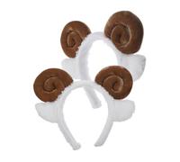 Homoyoyo 2 Pezzi Fascia Ad Artiglio Banda Per Orecchio Agnello Gruppo Musicale Compleanno Pecora Il Cosplay Corno Orecchie Pelose Fasce Per Ragazze Caffè Peluche