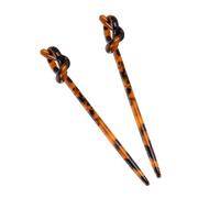 Homoyoyo 2 pezzi Forcine Vintage Leopardo Accessori Capelli Donna in Stile Retrò Elegante Bastoncini Cinesi per Acconciature e Chignon Decorazione Capelli Resistente Tendenza