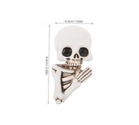 Homoyoyo 2 Pezzi Halloween Skull Wall Stickers in Resin Skeleton Switch Decals For Spooky Home Decor Office And Retail Festive Atmosphere Paired Design For Light Switch And Outlet