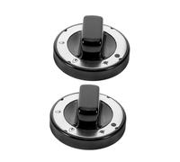 Homoyoyo 2 Pezzi Manopole di Ricambio in Abs Nero per Forni e Cucine Professionali, Resistente ad Alte Temperature Presa Confortevole per Controllo Gas