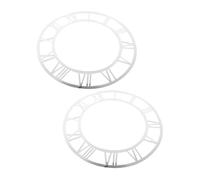 Homoyoyo 2 pezzi Orologio da Parete Adesivo Specchiera Rotonda con Numeri Romani in Acrilico Doppio Decorativo Leggero e Resistente per Soggiorno Ingresso e Hotel